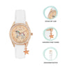 Tikkers BoxSet Crystals White Leather Strap