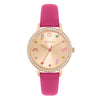 Tikkers Girls Crystals Fuchsia Leather Strap Gift Set