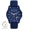 Armani Exchange Outerbanks Chronograph Blue Rubber Strap