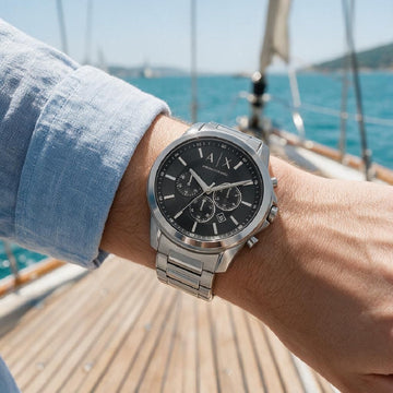 Armani Exchange  Ανδρικό Χρονογράφος Ασημί AX1720