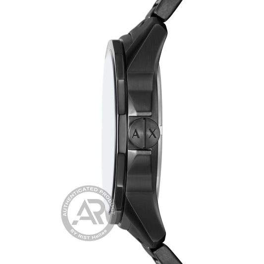 Armani Exchange Banks Black Stainless Steel Bracelet