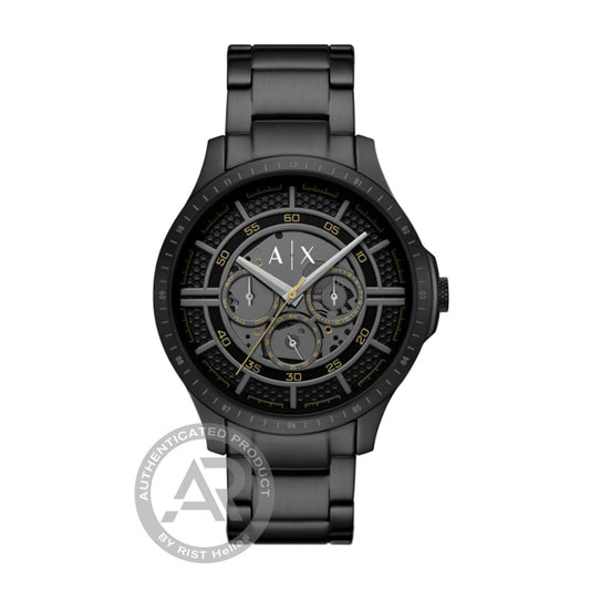 Armani Exchange Hampton Multifunction  Black Stainless Steel Bracelet