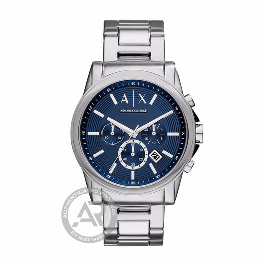 Armani Exchange Outerbanks Chronograph Silver Stainless Steel Bracelet