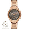 Armani Exchange Lady Banks Chronograph Rose Gold Stainless Steel Bracelet