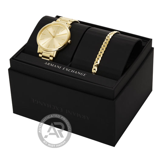 Armani Exchange Cayde Set Gold Stainless Steel Bracelet
