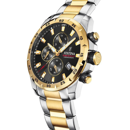 Festina Chronograph Two Tone Stainless Steel Bracelet