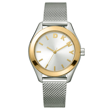 DKNY Astoria Logo Silver Stainless Steel Bracelet