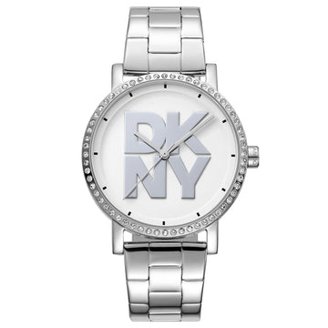 DKNY Soho Logo Silver Stainless Steel Bracelet