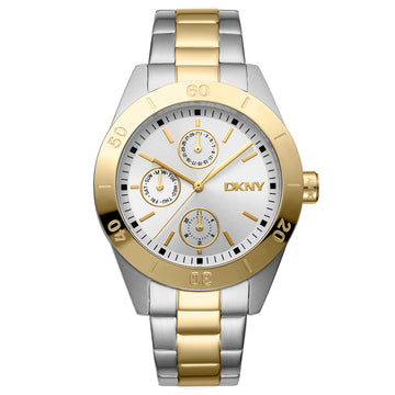 DKNY Nolita Sport Multifunction Two Tone Stainless Steel Bracelet