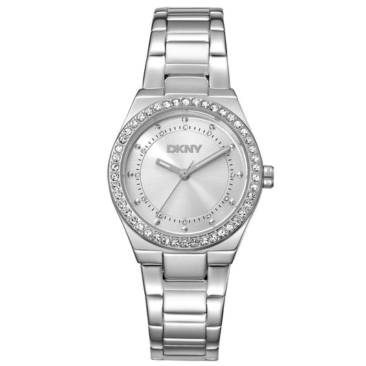 Ρολόι Γυναικείο DKNY Ασημί με Κρύσταλλα DK1L100M0045