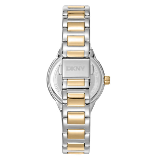 DKNY Γυναικείο Ρολόι Δίχρωμο με Λευκό Καντράν DK1L110M0075