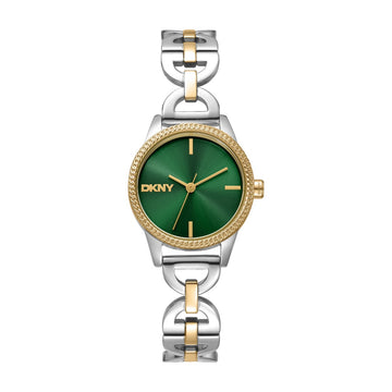 DKNY Γυναικείο Ρολόι Quartz Δίχρωμο με Πράσινο Καντράν DK1L113M0275