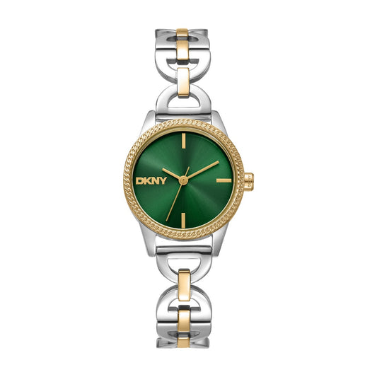 DKNY Γυναικείο Ρολόι Quartz Δίχρωμο με Πράσινο Καντράν DK1L113M0275