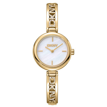 Ρολόι Γυναικείο DKNY Χρυσό με Mother of Pearl Καντράν DK1L115M0225