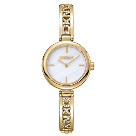Ρολόι Γυναικείο DKNY Χρυσό με Mother of Pearl Καντράν DK1L115M0225
