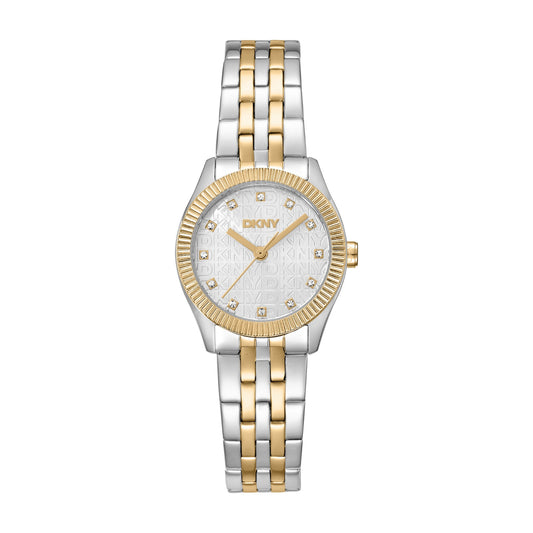 DKNY Logo  Two Tone Stainless Steel Bracelet