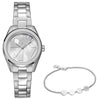 DKNY Γυναικείο Ρολόι Quartz με Ασημί Μπρασελέ & Logo Dial DK1L145M0035