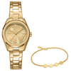 DKNY  Γυναικείο Ρολόι Quartz με Χρυσό Μπρασελέ & Logo Dial DK1L145M0055