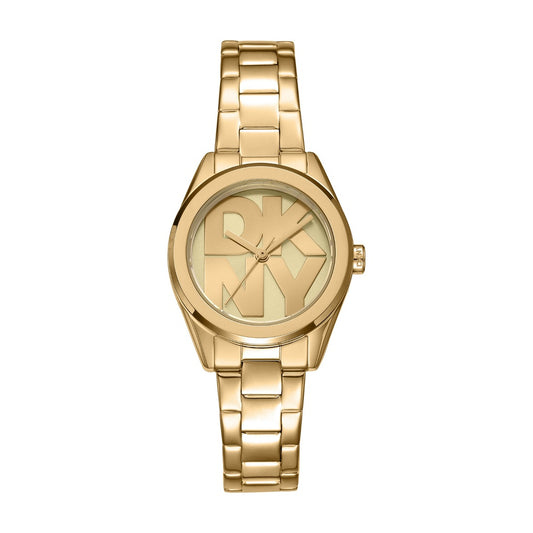 DKNY  Γυναικείο Ρολόι Quartz με Χρυσό Μπρασελέ & Logo Dial DK1L145M0055