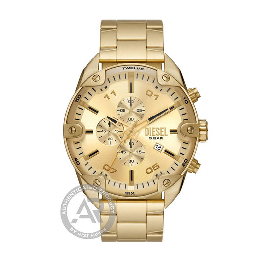 Diesel Spiked  Gold Stainless Steel Bracelet