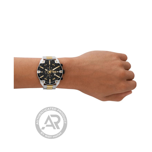 Diesel Two-Tone Spiked Chronograph Two Tone Stainless Steel Bracelet