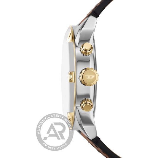 Diesel Spiked Chronograph Leather Strap