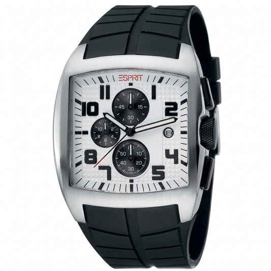 Ανδρικό Ρολόι Esprit Chronograph με Μαύρο Λουράκι Σιλικόνης