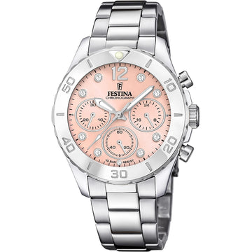 Festina Chronograph Silver Stainless Steel Bracelet