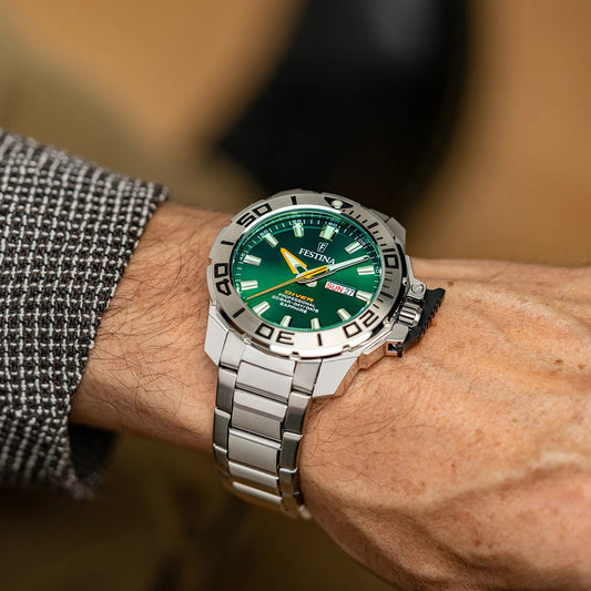 Festina Diver Professional Silver Stainless Steel Bracelet
