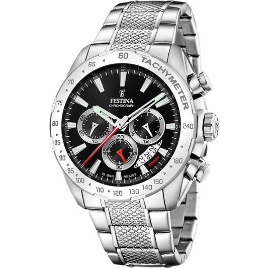 Festina Chronograph Silver Stainless Steel Bracelet