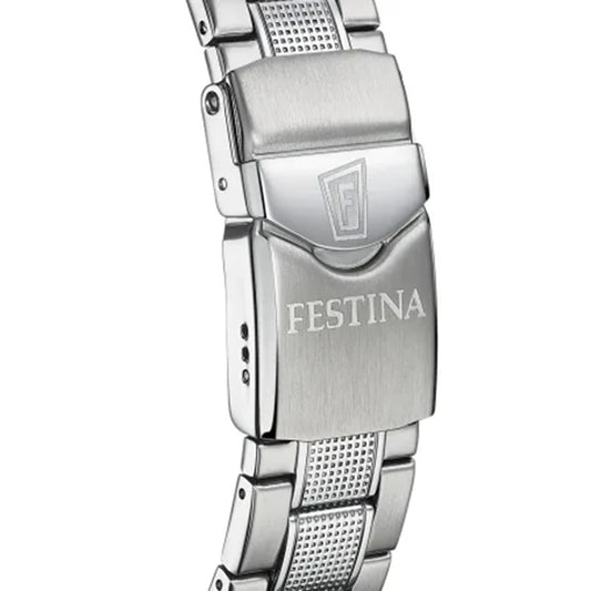 Ανδρικό Ρολόι Καταδυτικό Festina F20669 με Μαύρο Καντράν, Sapphire Κρύσταλλο & Ατσάλινο Μπρασελέ