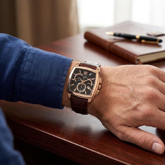 Ανδρικό Ρολόι Festina Chronograph με Καφέ Δερμάτινο Λουράκι