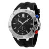 Ανδρικό Ρολόι GF Ferre Chronograph Swiss Made Silver & Black με Λουράκι Σιλικόνης