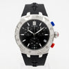 Ανδρικό Ρολόι GF Ferre Chronograph Swiss Made Silver & Black με Λουράκι Σιλικόνης