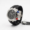Ανδρικό Ρολόι GF Ferre Chronograph Swiss Made Silver & Black με Λουράκι Σιλικόνης