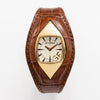 Γυναικείο Ρολόι GF Ferre Swiss Made Gold Tone με Καφέ Δερμάτινο Λουράκι