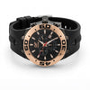 Ανδρικό Ρολόι GF Ferre Chronograph Rose Gold & Black με Μαύρο Λουράκι Σιλικόνης