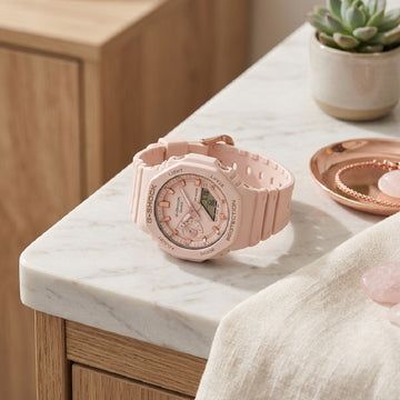Ρολόι-Γυναικείο Casio G-Shock  Beige με Rose Gold GMA-S2100-4AER