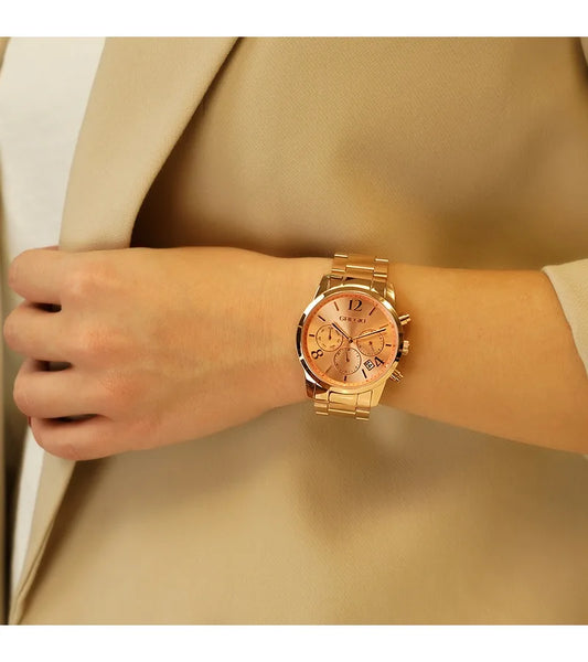 Gregio Linn Rose Gold Stainless Steel Bracelet