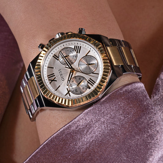 Guess Equality Multifuction Two Tone Stainless Steel Bracelet