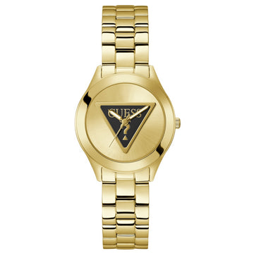 Guess Tri Plaque Gold Stainless Steel Bracelet