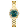 Γυναικείο Ρολόι Guess Gold Tone με Πράσινο Καντράν & Ζιργκόν
