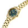 Γυναικείο Ρολόι Guess Gold Tone με Πράσινο Καντράν & Ζιργκόν