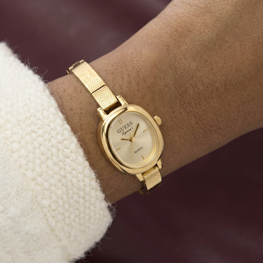Γυναικείο Ρολόι Guess Χρυσό Minimal με Bracelet Design