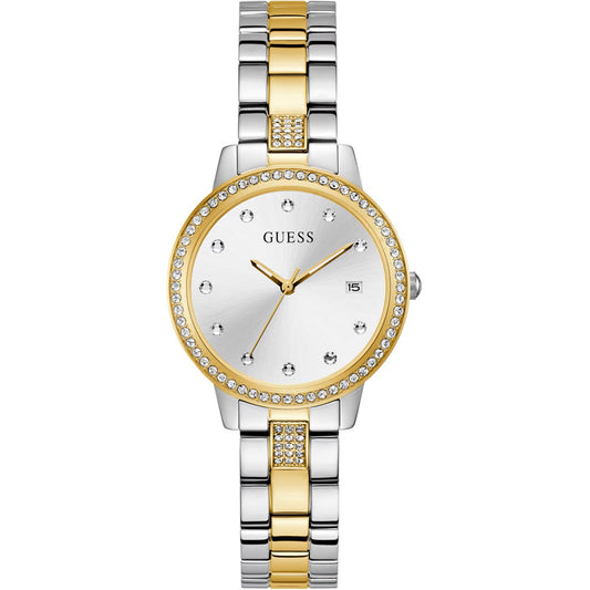 GUESS Γυναικείο Ρολόι Δίχρωμο με Κρύσταλλα GW0725L1