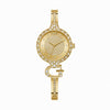 Γυναικείο Ρολόι Guess Χρυσό με Κρύσταλλα και Logo Bracelet