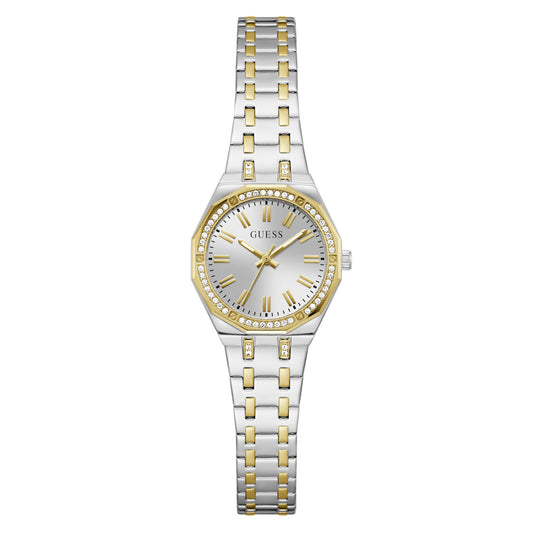 Γυναικείο Ρολόι Guess Δίχρωμο με Ζιργκόν