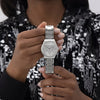 Γυναικείο Ρολόι Guess Ασημί με Logo Dial και Κρύσταλλα