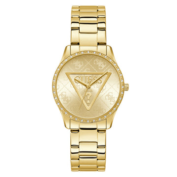 Γυναικείο Ρολόι Guess Gold Tone με Ζιργκόν