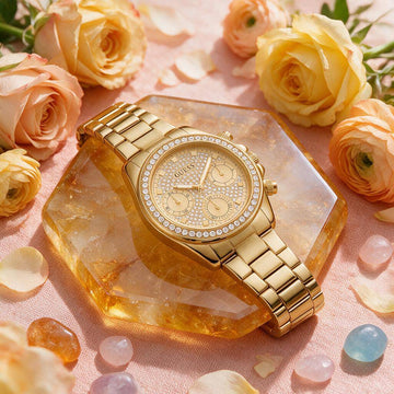 Ρολόι Γυναικείο Guess Χρυσό με Κρύσταλλα GW1037L2